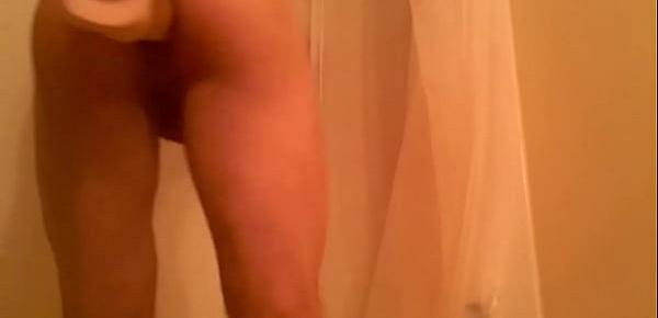  Amateur Bi guy fuck himself with huge dildo in shower! )